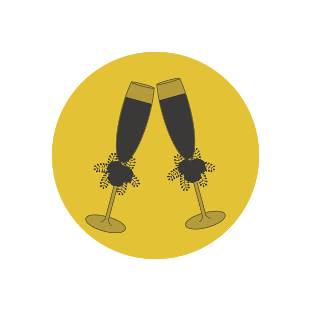 香槟酒杯轮廓图片下载