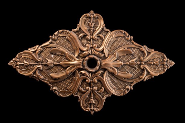 黑色背景上的青铜浅浮雕出口图片下载