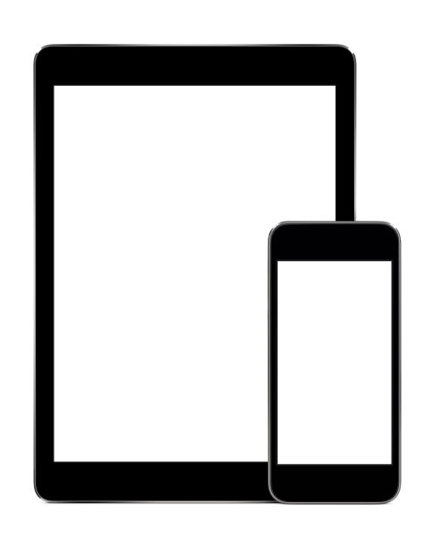 平板电脑和智能手机在纵向模型图片下载