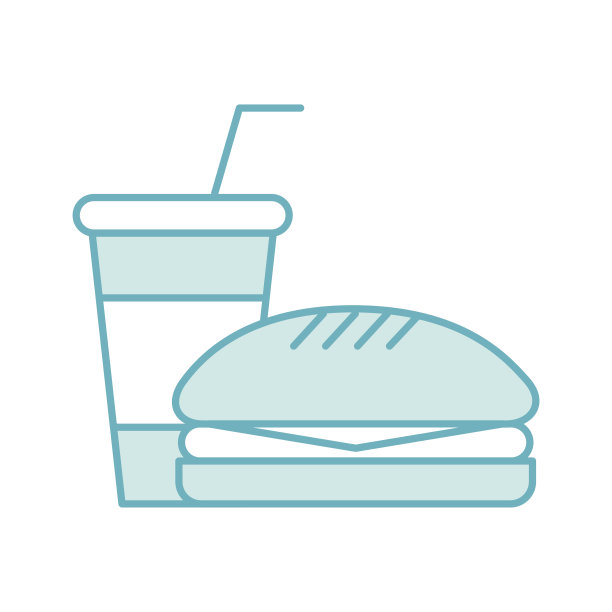 美味的汉堡配苏打水图片下载