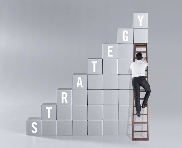 商人攀登战略的立方体图片下载