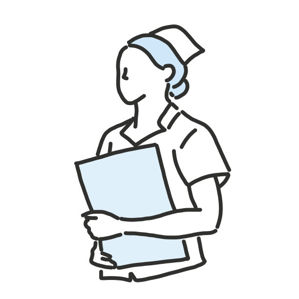 护士。线画和手绘。矢量插图。图片下载