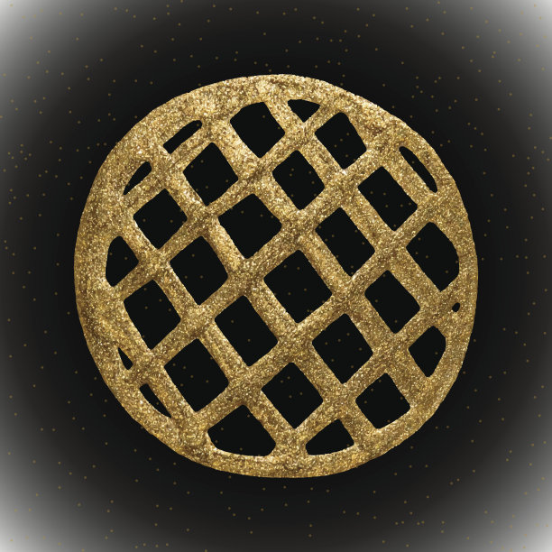 金色手绘民族部落元素矢量素材：黑色背景上的金色插图图片下载