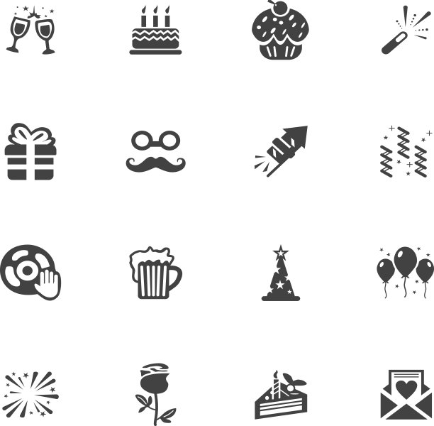 聚会时间图标集图片下载