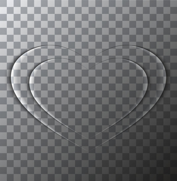 向量现代情人节的背景。心脏图标在透明的背景图片下载