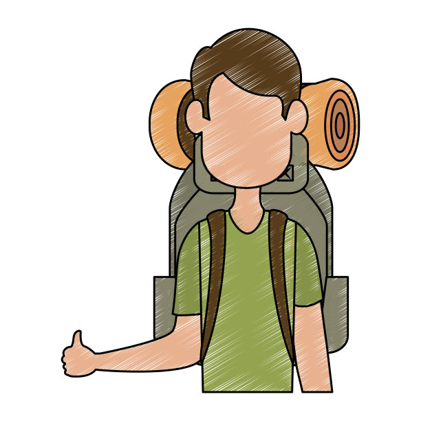 背包客不知名的卡通图片下载