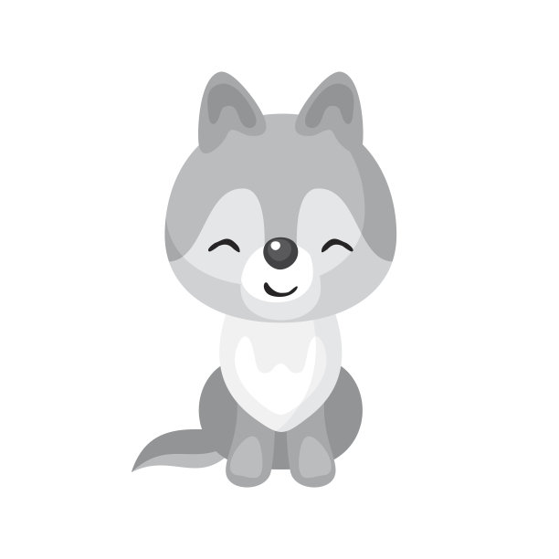 可爱的小狼图片下载