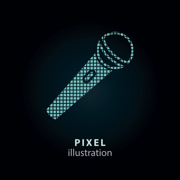 麦克风像素插图。图片下载