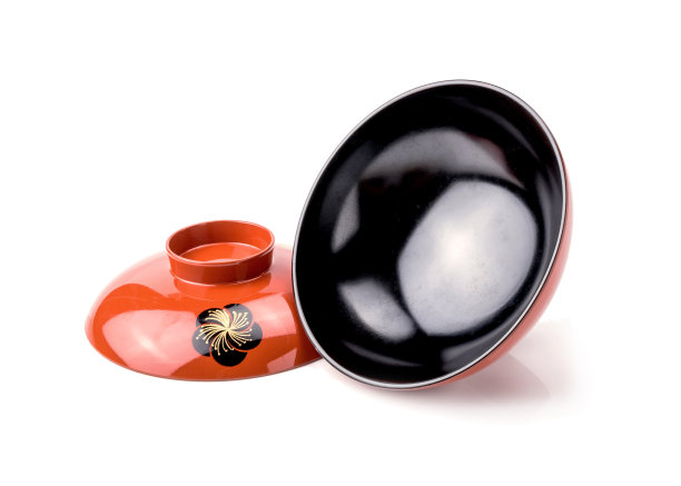 空碗，白色背景上的一个视角图片下载