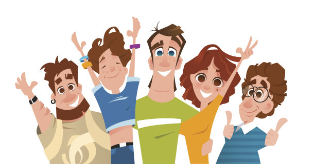 快乐微笑成功现代团队的同学朋友图片下载