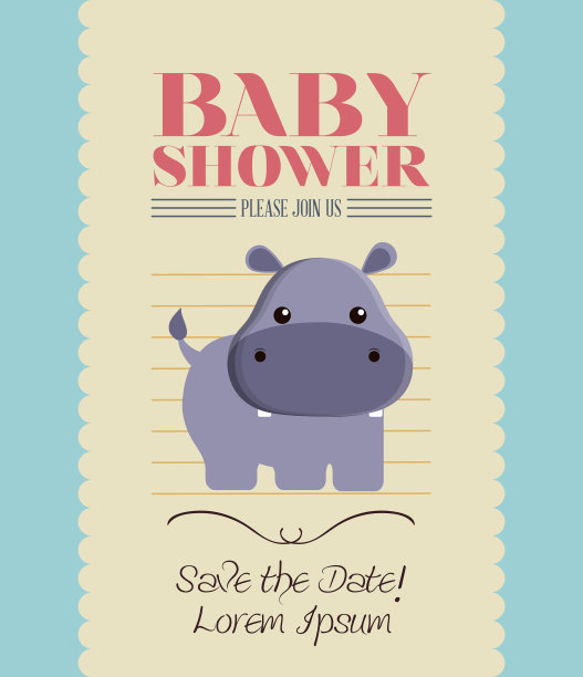 婴儿沐浴卡设计图片下载