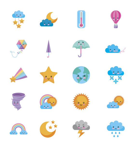 图标设置气候对象卡通图片下载