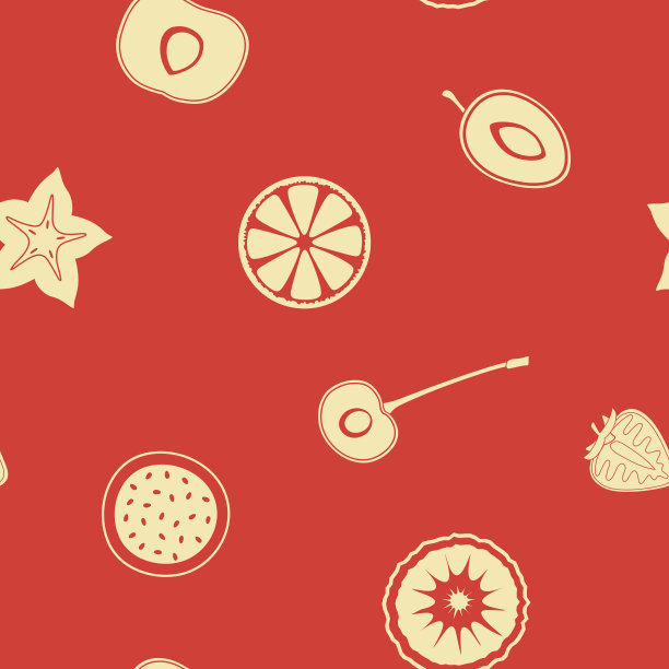 无缝模式与水果图标图片下载