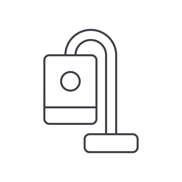 吸尘器细线图标。线性向量符号图片下载