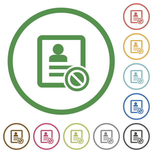 联系已禁用的带有轮廓的平面图标图片下载