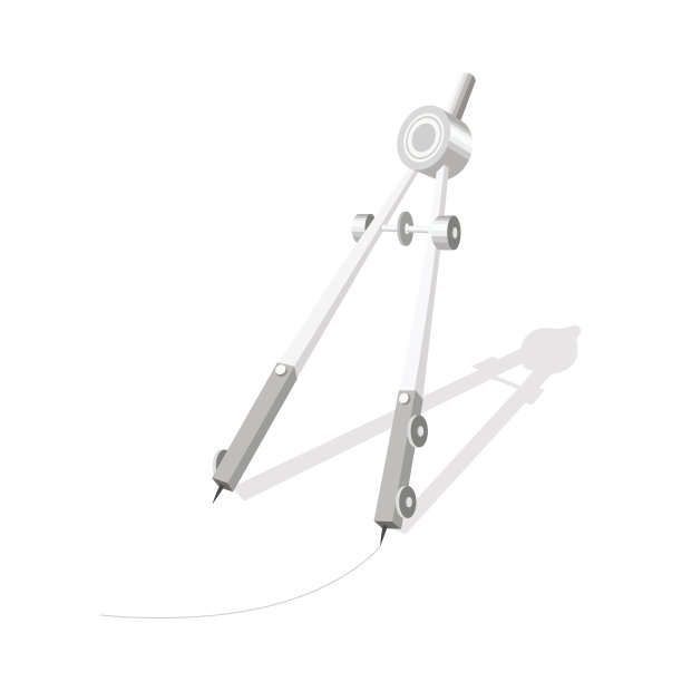 灰色金属圆形罗盘与阴影孤立图片下载