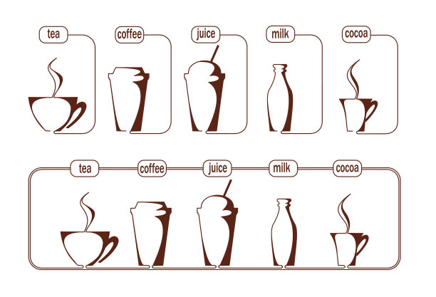 饮料图标设置在杯子图片下载
