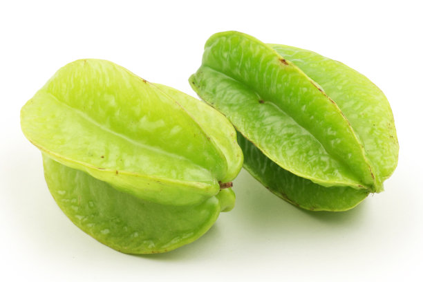 白色背景上的星形苹果素材图片