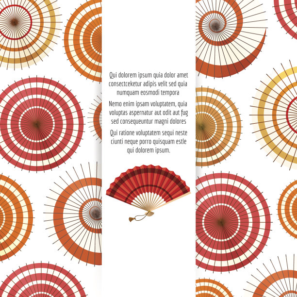 亚洲海报与纸伞素材图片