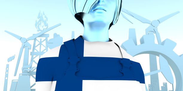 年轻女子和工业等距图标集图片下载