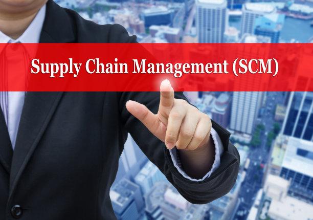 商人指出供应链管理(SCM)的概念。图片下载