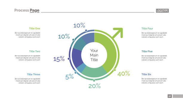 性别信息图表幻灯片模板图片下载