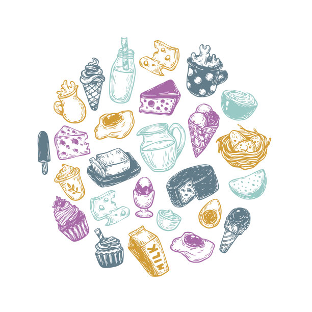 乳制品、圆。图片下载