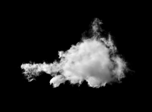 黑色背景上的云图片下载