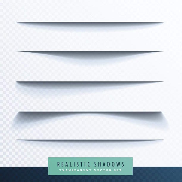 真实透明的纸阴影效果集图片下载