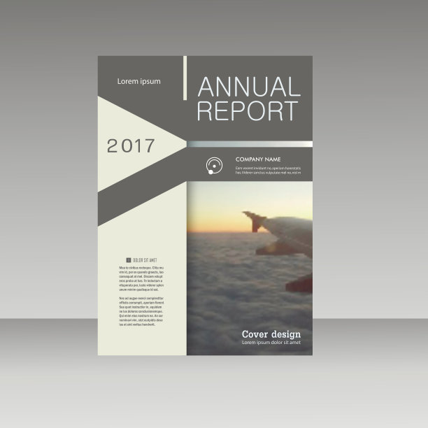 矢量三角形商业宣传册宣传单。年度报告模板抽象设计演示图片下载