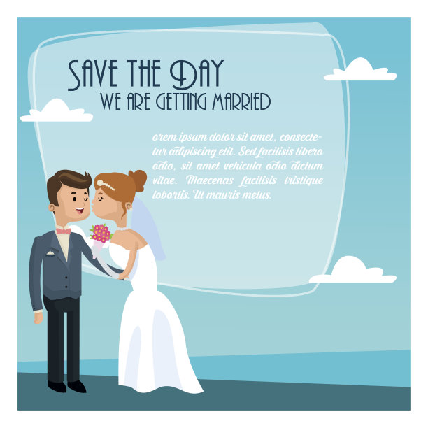 保存日期婚礼图标。矢量图形图片下载