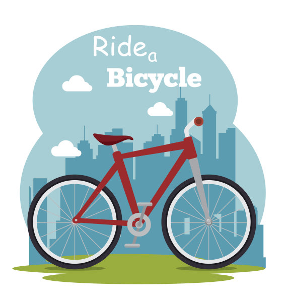 自行车和自行车平面设计图片下载