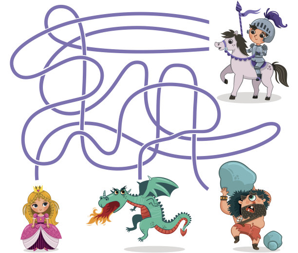 迷宫游戏中的卡通人物图片下载