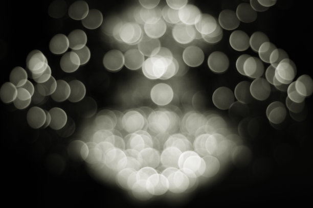 来自吊灯的抽象背景黑白散景图片下载