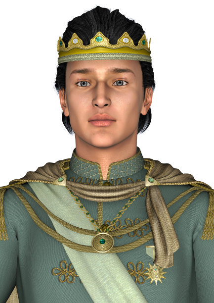 3D渲染童话王子的白色图片下载