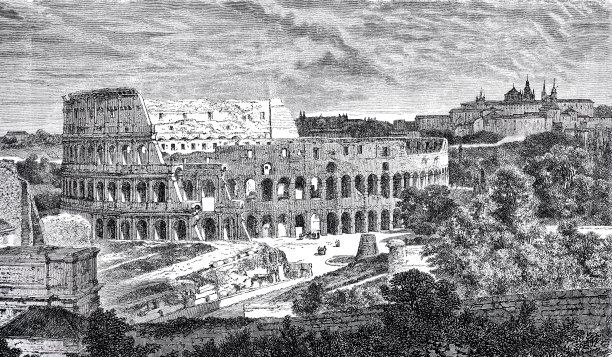 古罗马:斗兽场景观图片下载