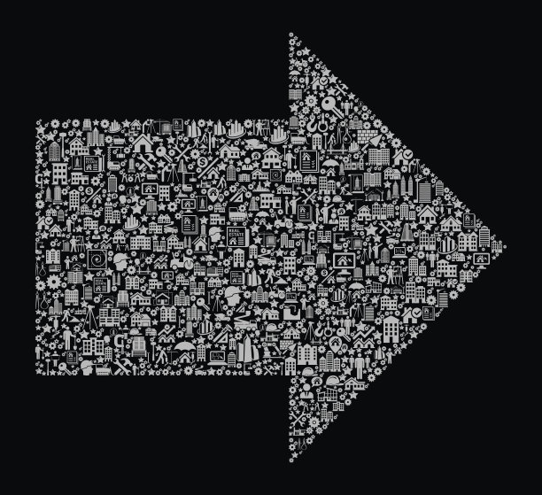 箭头建设行业矢量图标模式图片下载