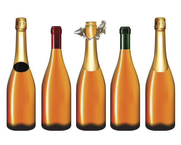 香槟瓶孤立的白色图片下载