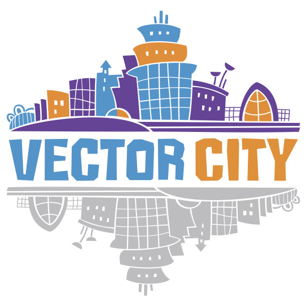 向量城市旗帜图片下载