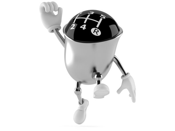 齿轮旋钮人物在喜悦中跳跃图片下载