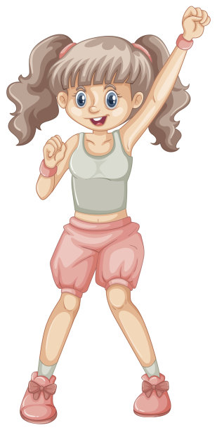 穿粉红色短裤的小女孩图片下载