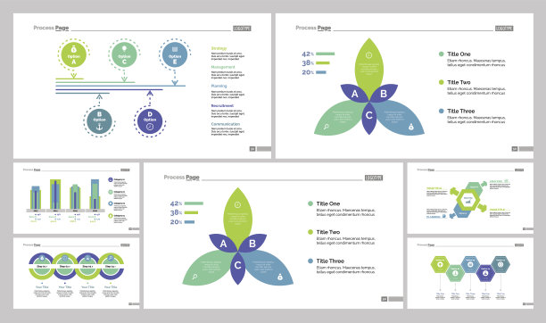 七个财务幻灯片模板集图片下载