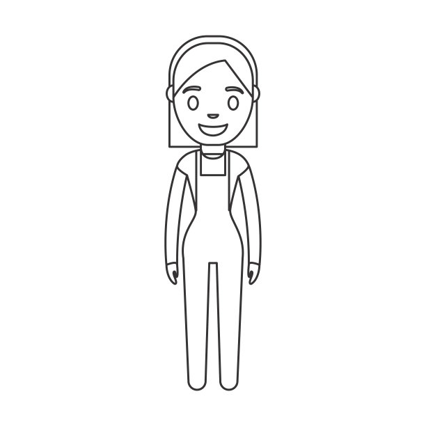 卡通女人图标图片下载