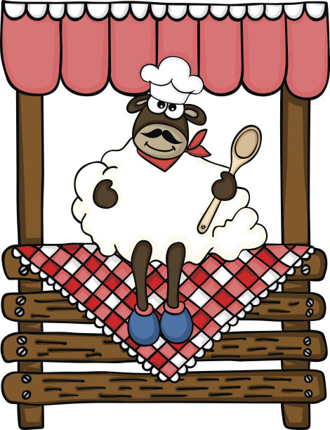 把羊放在卖的木头架子上煮图片下载