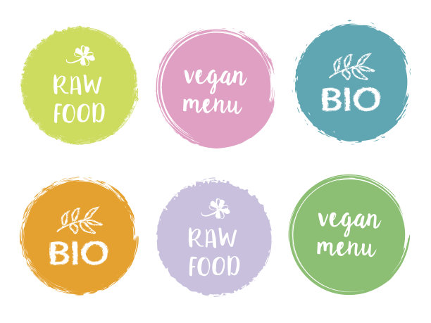 一套特别优惠标志与手写的文字设计和圆圈笔画的背景图片下载