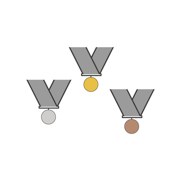金牌矢量图图片下载