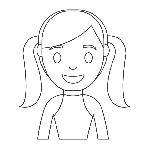 卡通女人图标图片下载