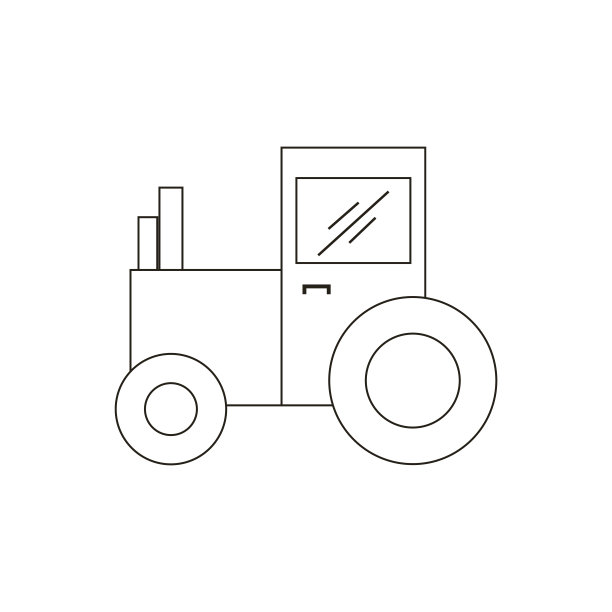 拖拉机路径向量图片下载