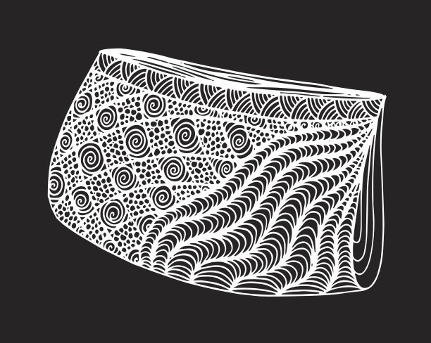 手绘女士钱包涂鸦插画图片下载