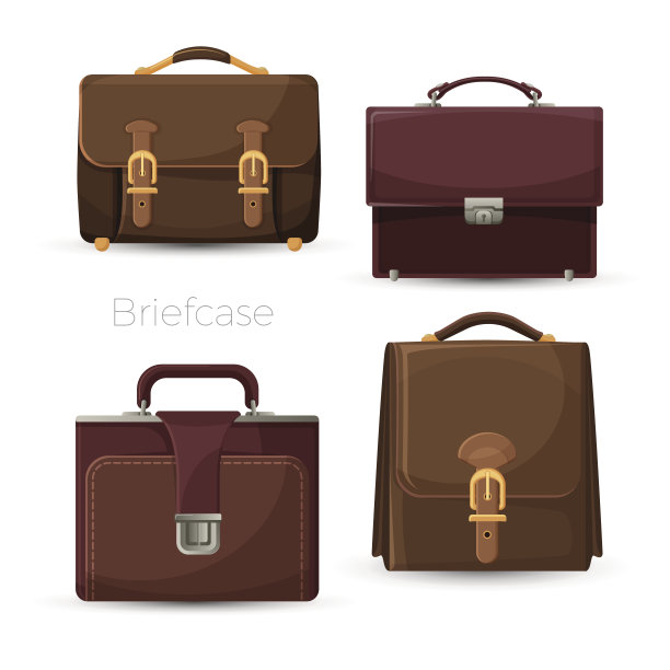 文件和文件用的棕色皮套。收藏的公文包图片下载